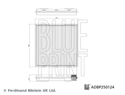Змінний елемент фільтра салону (Blue Print) BLUE PRINT ADBP250124