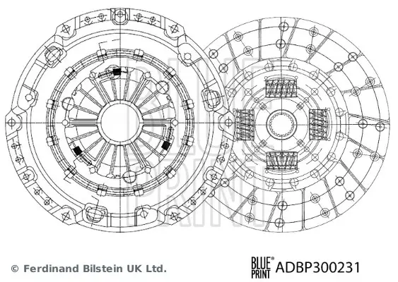 Blue Print Комплект зчеплення BLUE PRINT ADBP300231 (фото 1)
