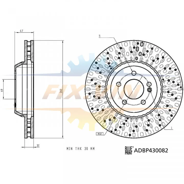 Blue Print Гальмівний диск BLUE PRINT ADBP430082 (фото 1)