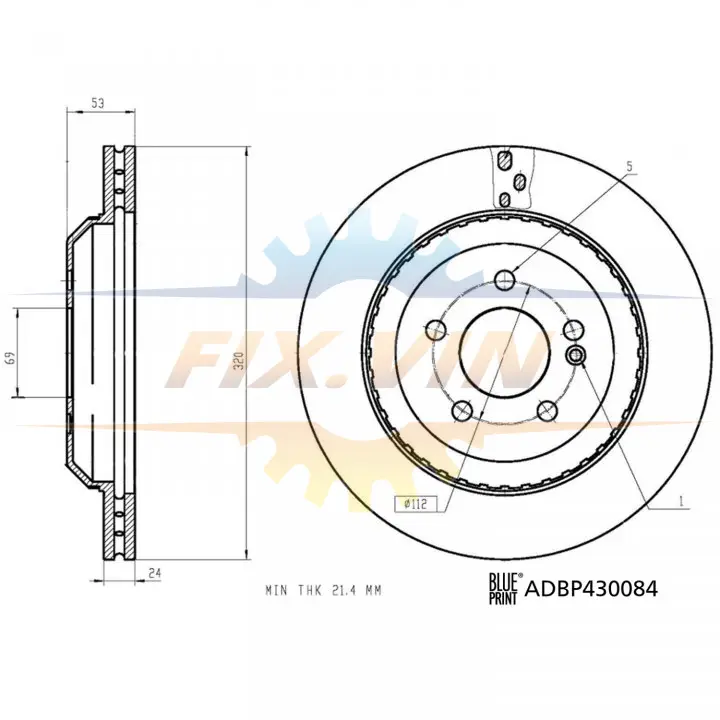 Blue Print Гальмівний диск BLUE PRINT ADBP430084 (фото 1)