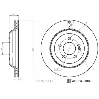 Blue Print Гальмівний диск BLUE PRINT ADBP430084