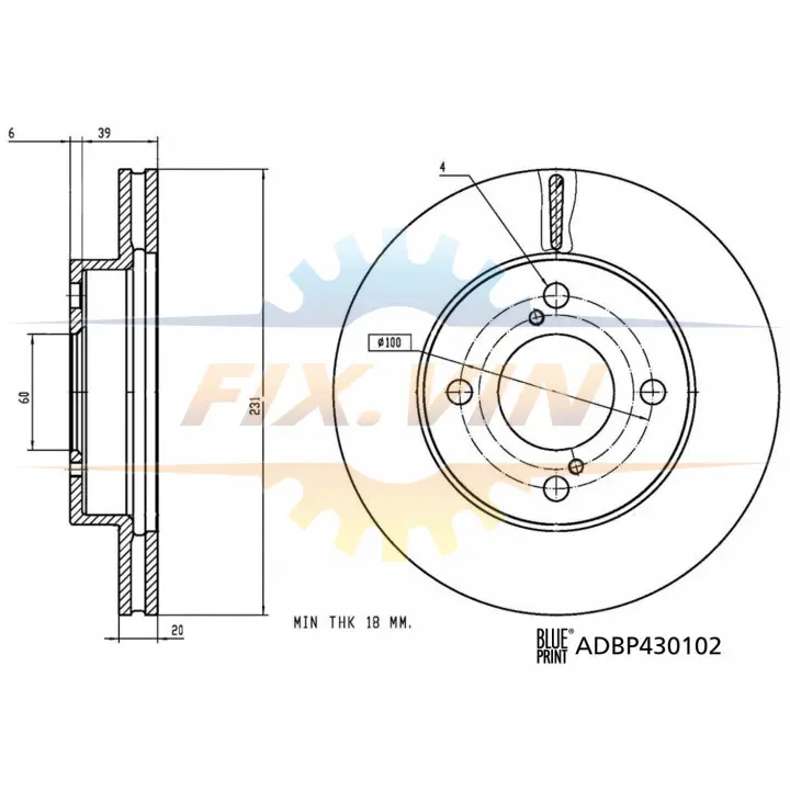 Автозапчасть BLUE PRINT ADBP430102 (фото 1)