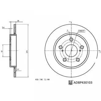 Гальмівний диск BLUE PRINT ADBP430103