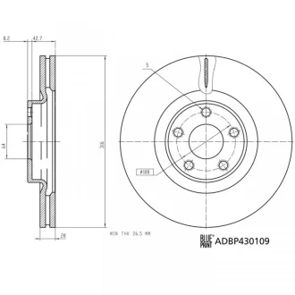Blue Print Гальмівний диск BLUE PRINT ADBP430109