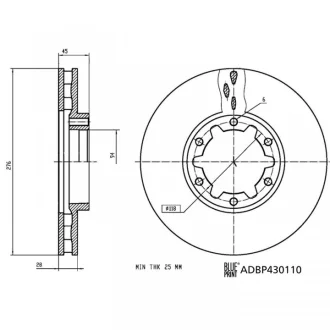 Blue Print Гальмівний диск BLUE PRINT ADBP430110
