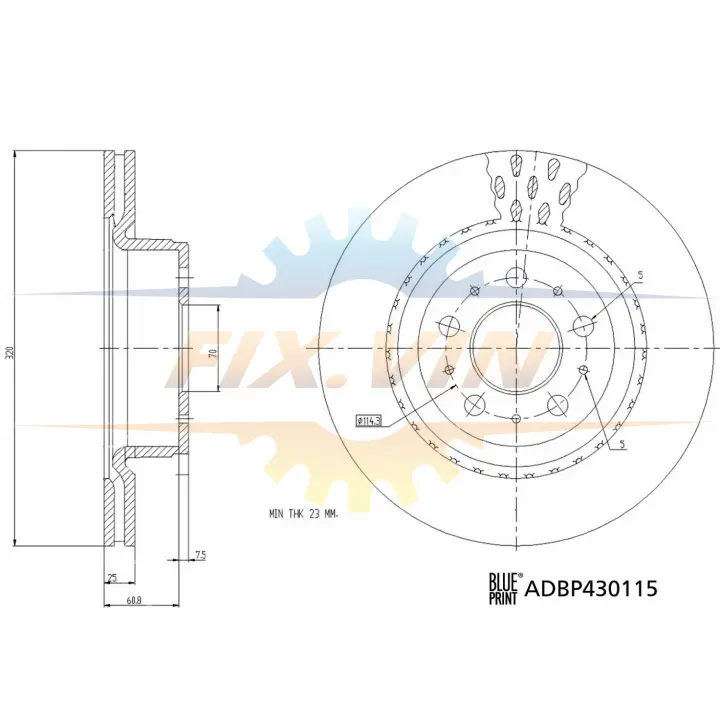 Blue Print Гальмівний диск BLUE PRINT ADBP430115 (фото 1)
