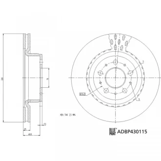 Blue Print Гальмівний диск BLUE PRINT ADBP430115