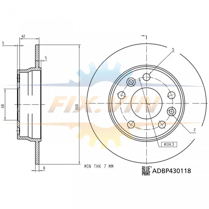 Гальмівний диск BLUE PRINT ADBP430118 (фото 1)
