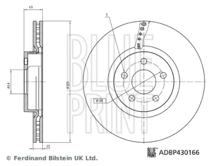 Blue Print Гальмівний диск BLUE PRINT ADBP430166