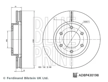 Blue Print Гальмівний диск BLUE PRINT ADBP430198