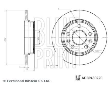 Blue Print Гальмівний диск BLUE PRINT ADBP430220