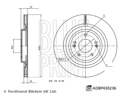 Blue Print Гальмівний диск BLUE PRINT ADBP430236
