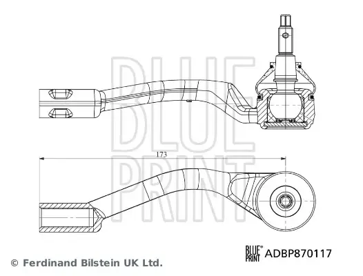 Blue Print Наконечник, поперечна кермова тяга BLUE PRINT ADBP870117 (фото 1)
