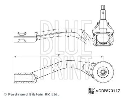 Blue Print Наконечник, поперечна кермова тяга BLUE PRINT ADBP870117