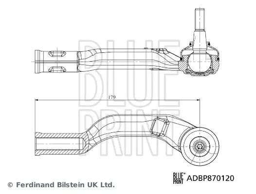 Blue Print Наконечник, поперечна кермова тяга BLUE PRINT ADBP870120 (фото 1)