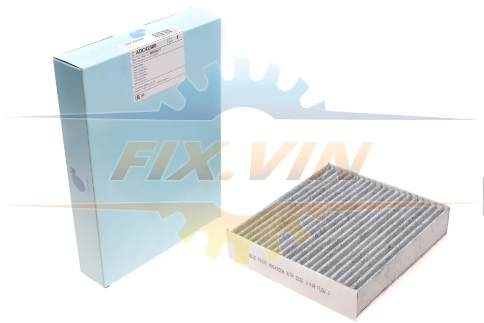 Змінний фільтруючий елемент повітряного фільтра салону BLUE PRINT ADC42508 (фото 1)