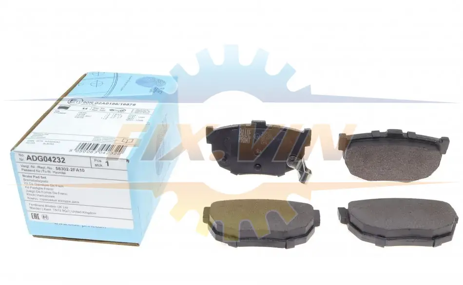 К-т колодок гальмівних BLUE PRINT ADG04232 (фото 1)