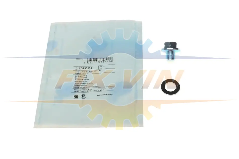 Пробка зливу мастила з ущільненням BLUE PRINT ADT30101 (фото 1)