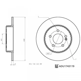 Blue Print Гальмівний диск BLUE PRINT ADU1743119