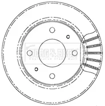 Тормозной диск BORG & BECK BBD5007 (фото 1)
