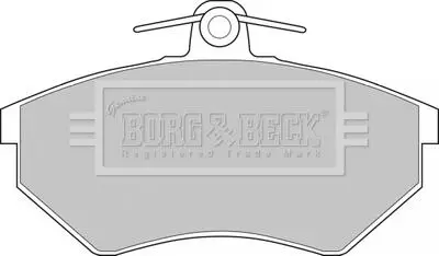 Комплект тормозных колодок, дисковый тормоз BORG & BECK BBP1427 (фото 1)