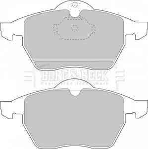 Комплект тормозных колодок, дисковый тормоз BORG & BECK BBP1444 (фото 1)