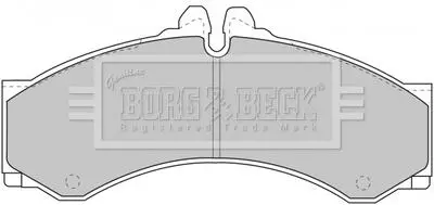 Комплект тормозных колодок, дисковый тормоз BORG & BECK BBP1589
