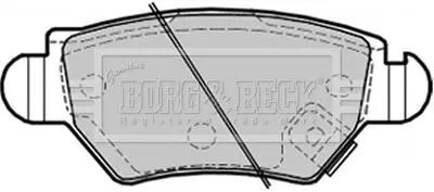 Комплект тормозных колодок, дисковый тормоз BORG & BECK BBP1687 (фото 1)