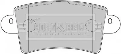 Комплект тормозных колодок, дисковый тормоз BORG & BECK BBP1773 (фото 1)