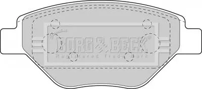 Комплект тормозных колодок, дисковый тормоз BORG & BECK BBP1851 (фото 1)