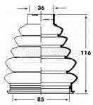 Пильник привiдного валу к-т висота 116mm, шарнiра 85mm, d етр валу 36mm BORG & BECK BCB2360