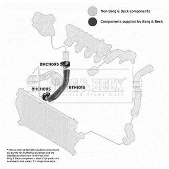 Патрубок iнтеркулера BORG & BECK BTH1015