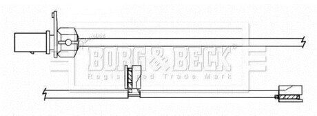 Датчик гальмiвних колодок BORG & BECK BWL3139