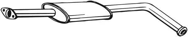 Глушник, алюм. сталь, середн. частина RENAULT CLIO 1.8i (03/91 - 00/98) BOSAL 200-443 (фото 1)