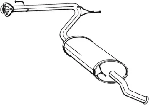 Глушник задня частина CITROEN Jumper (01-06), FIAT Ducato (01-06), PEUGEOT BOXER (01-06) BOSAL 281-093 (фото 1)