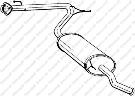 Глушник задня частина CITROEN Jumper (01-06), FIAT Ducato (01-06), PEUGEOT BOXER (01-06) BOSAL 281-093 (фото 1)