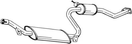 Глушник, алюм. сталь, передн. част. VOLVO V40 (96-00) BOSAL 282-409