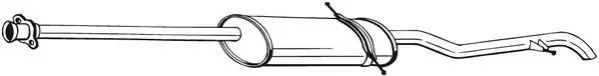 Глушник, алюм. сталь, задн. частина MERCEDES A140L 1.4, 1.6, 1.9 (02/01-10/04) LWB BOSAL 289-031 (фото 1)