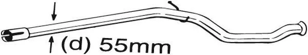 Труба з\'єднувальна вихлопної системи BOSAL 889-535 (фото 1)
