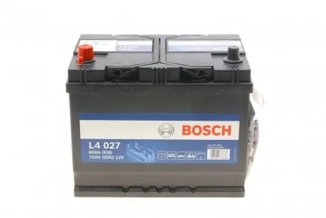 Акумулятор 12В/75Аг/600А/18,1кг BOSCH 0 092 L40 270