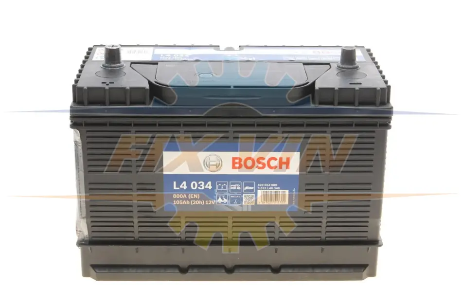 Акумулятор Bosch 12В/105Аг/800А/23,7кг BOSCH 0 092 L40 340 (фото 1)