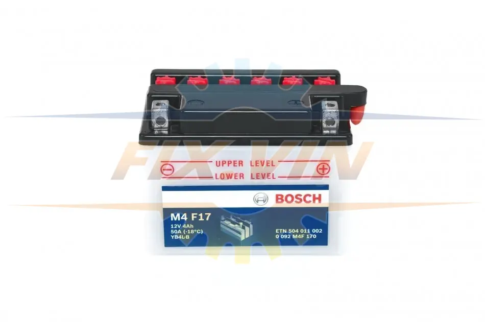Акумуляторна батарея 4Ah/50A (121x71x93/+R/B0) (AGM) (мото) замінено на 0986FA1000 BOSCH 0 092 M4F 170 (фото 1)