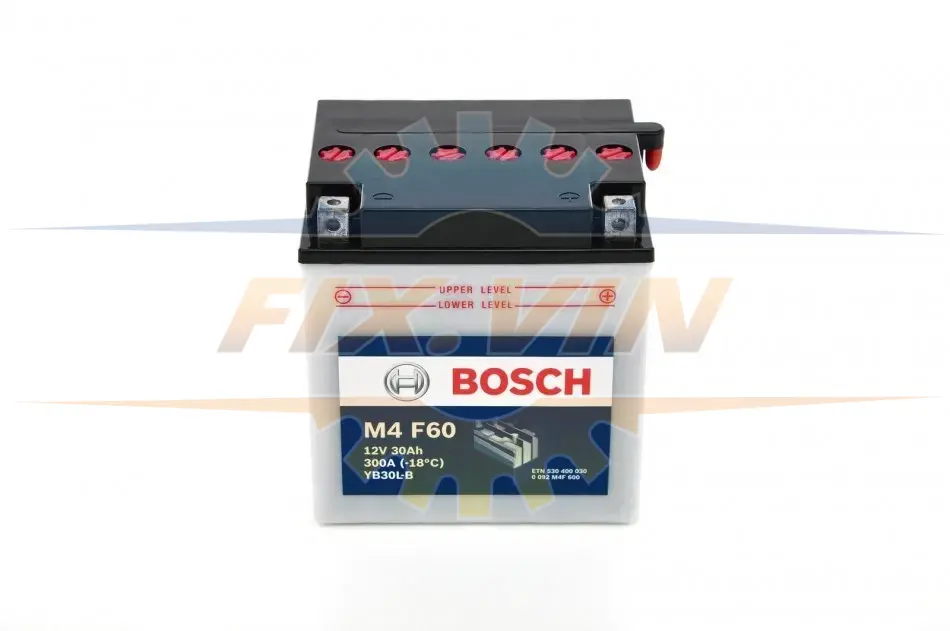 Мотоциклетна АКБ 12V 30 А*ч 300А - заміна на 0986FA1340 BOSCH 0 092 M4F 600 (фото 1)