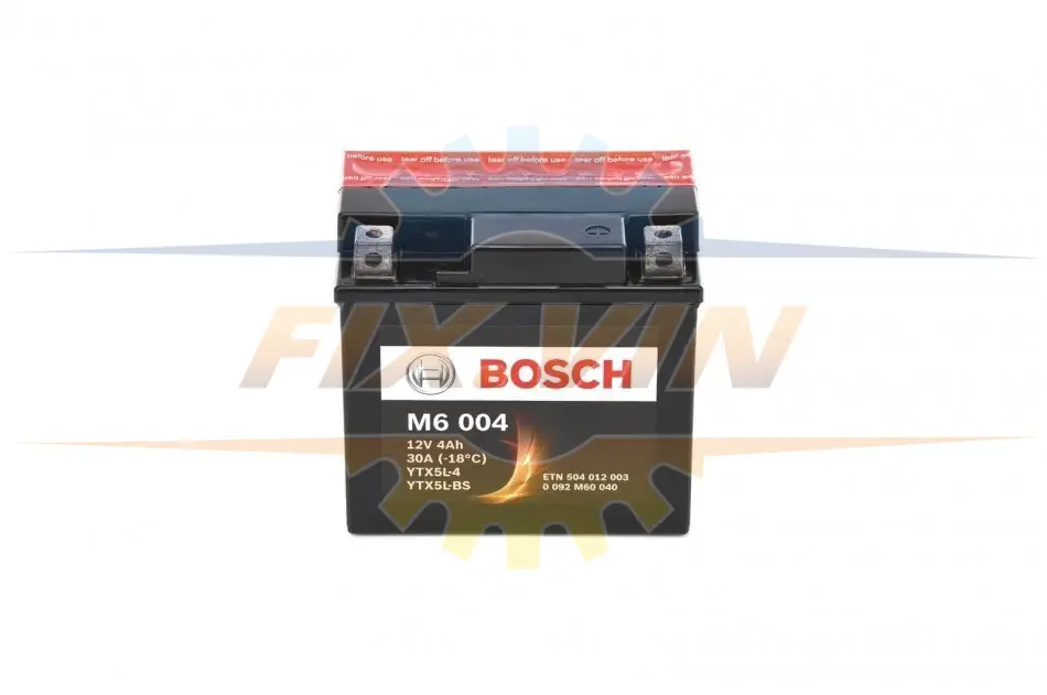 МОТОЦИКЛЕТНА АКУМУЛЯТОРНА БАТАРЕЯ BOSCH 0 092 M60 040 (фото 1)