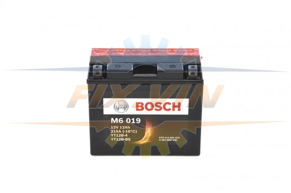 Мотоциклетна АКБ AGM 12V 12 А*ч 215А - заміна на 0986FA1100 BOSCH 0 092 M60 190 (фото 1)