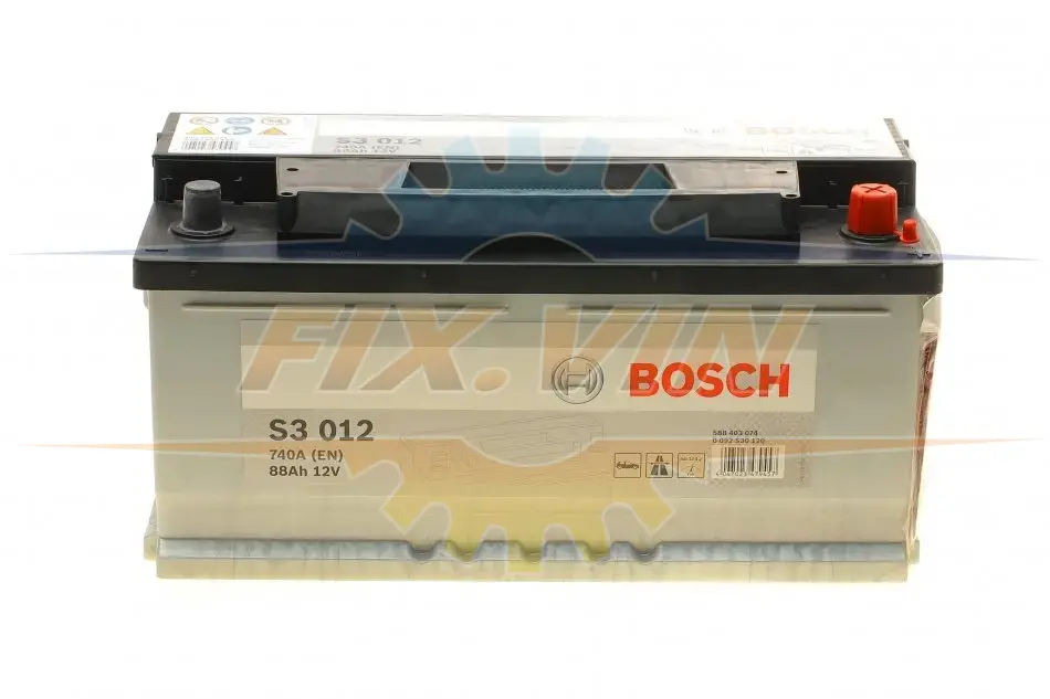 Акумулятор Bosch 12В/88Аг/740А/19,78кг BOSCH 0 092 S30 120 (фото 1)