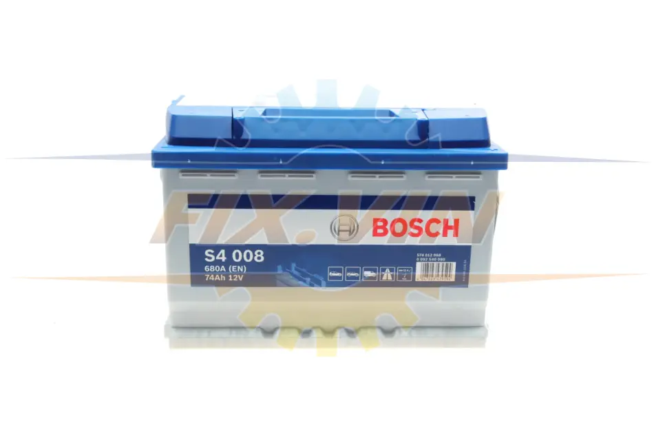 Акумулятор 74Ah-12v (S4008) (278x175x190),R,EN680 BOSCH 0 092 S40 080 (фото 1)