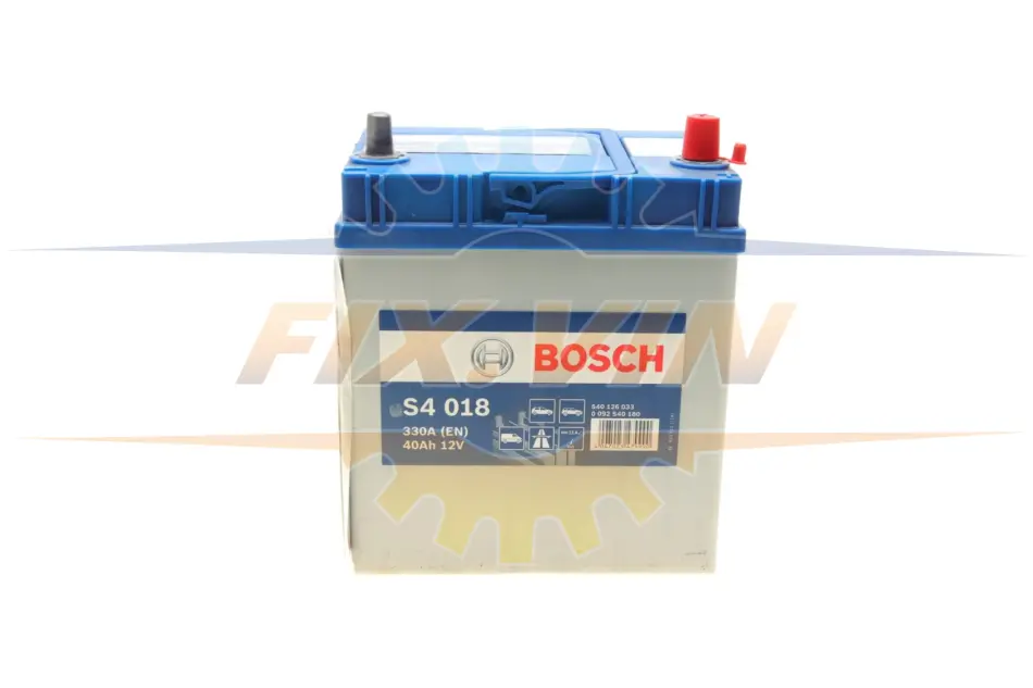Акумулятор Bosch 12В/40Аг/330А/9,74кг BOSCH 0 092 S40 180 (фото 1)