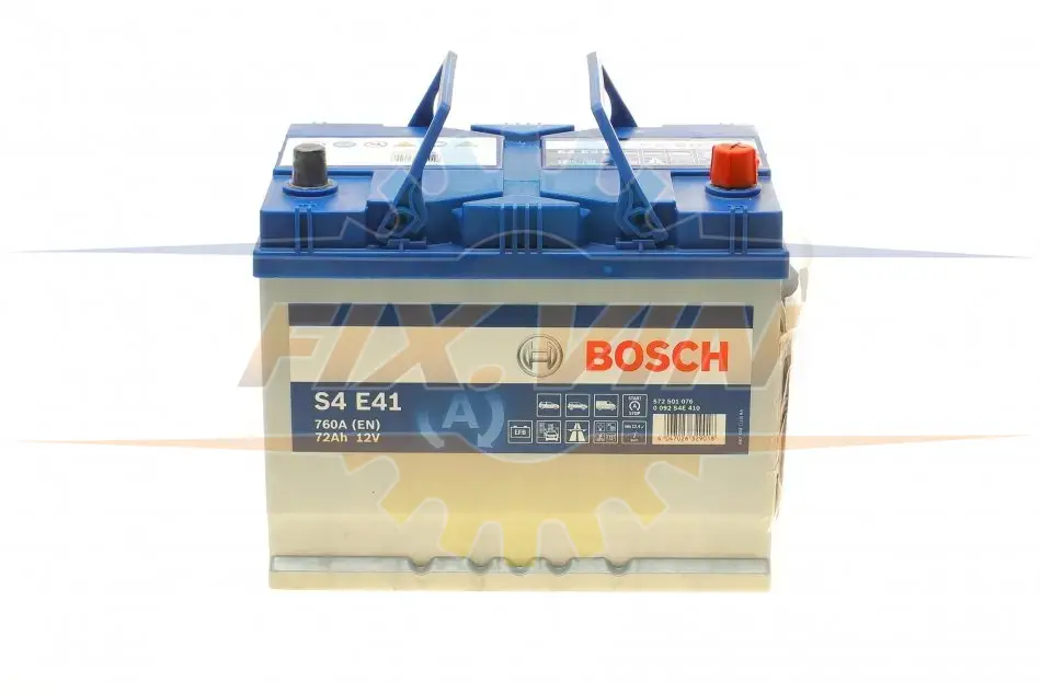 Акумулятор Bosch 12В/72Аг/760А/19,55кг BOSCH 0 092 S4E 410 (фото 1)