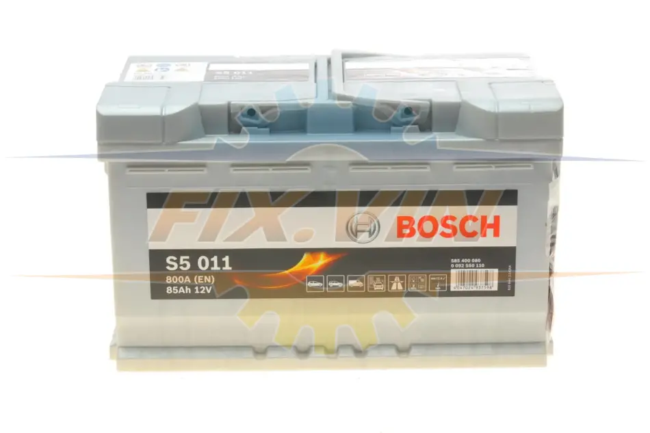Акумулятор Bosch 12В/85Аг/800А/19,36кг BOSCH 0 092 S50 110 (фото 1)